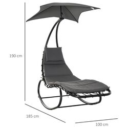 Sezlong Outsunny 84A-179CG (Grey) Thumb