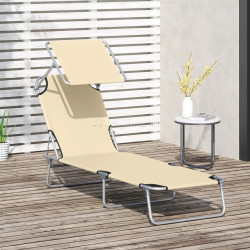 Sezlong Outsunny 84B-001BG (Beige)