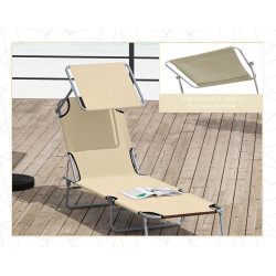 Sezlong Outsunny 84B-001BG (Beige) Thumb