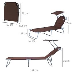 Sezlong Outsunny 84B-001BN (Brown) Thumb