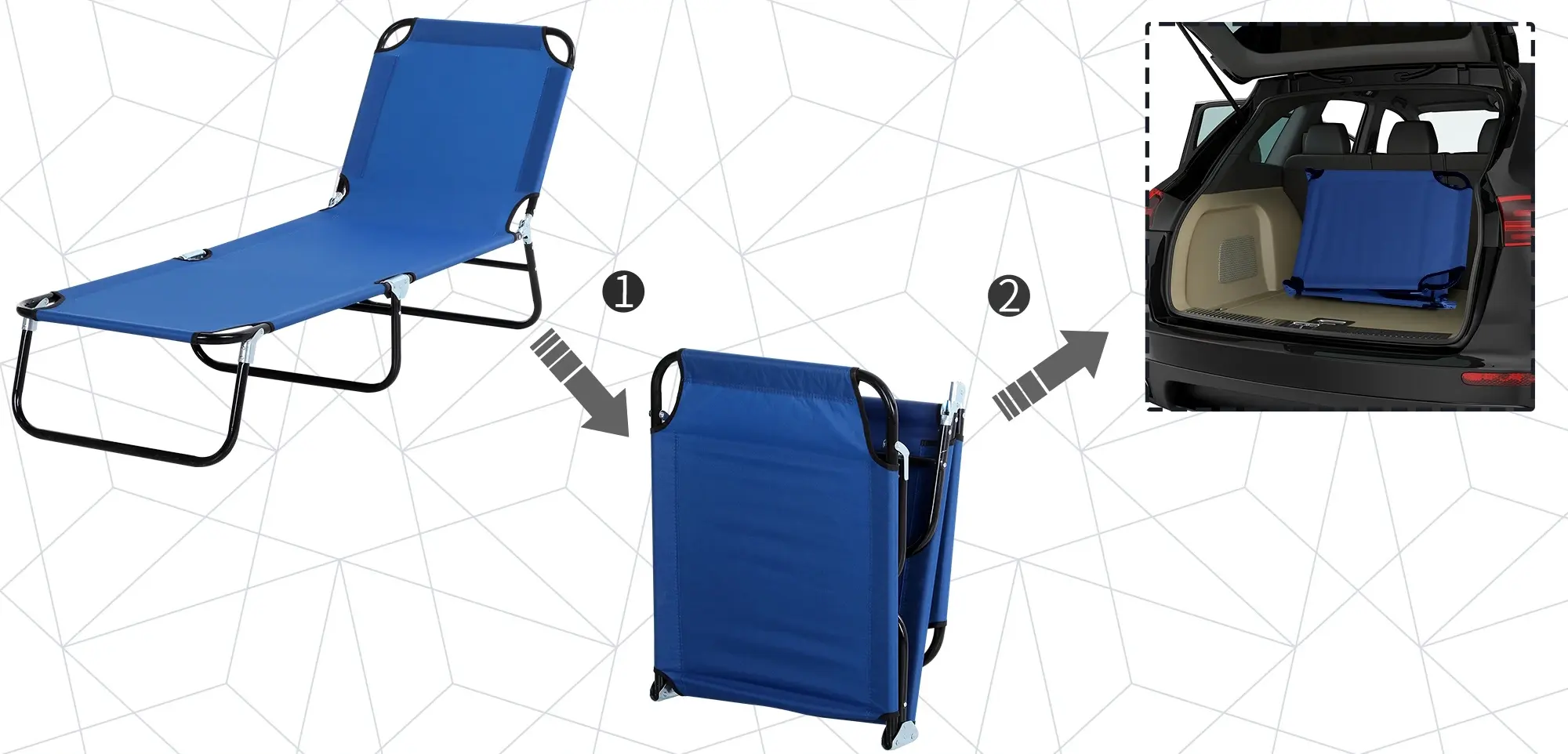 Sezlong Outsunny 84B-001BU (Blue) - 9