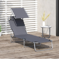 Sezlong Outsunny 84B-001GY (Grey)