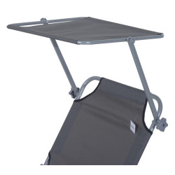 Шезлонг Outsunny 84B-001GY (Grey) Thumb