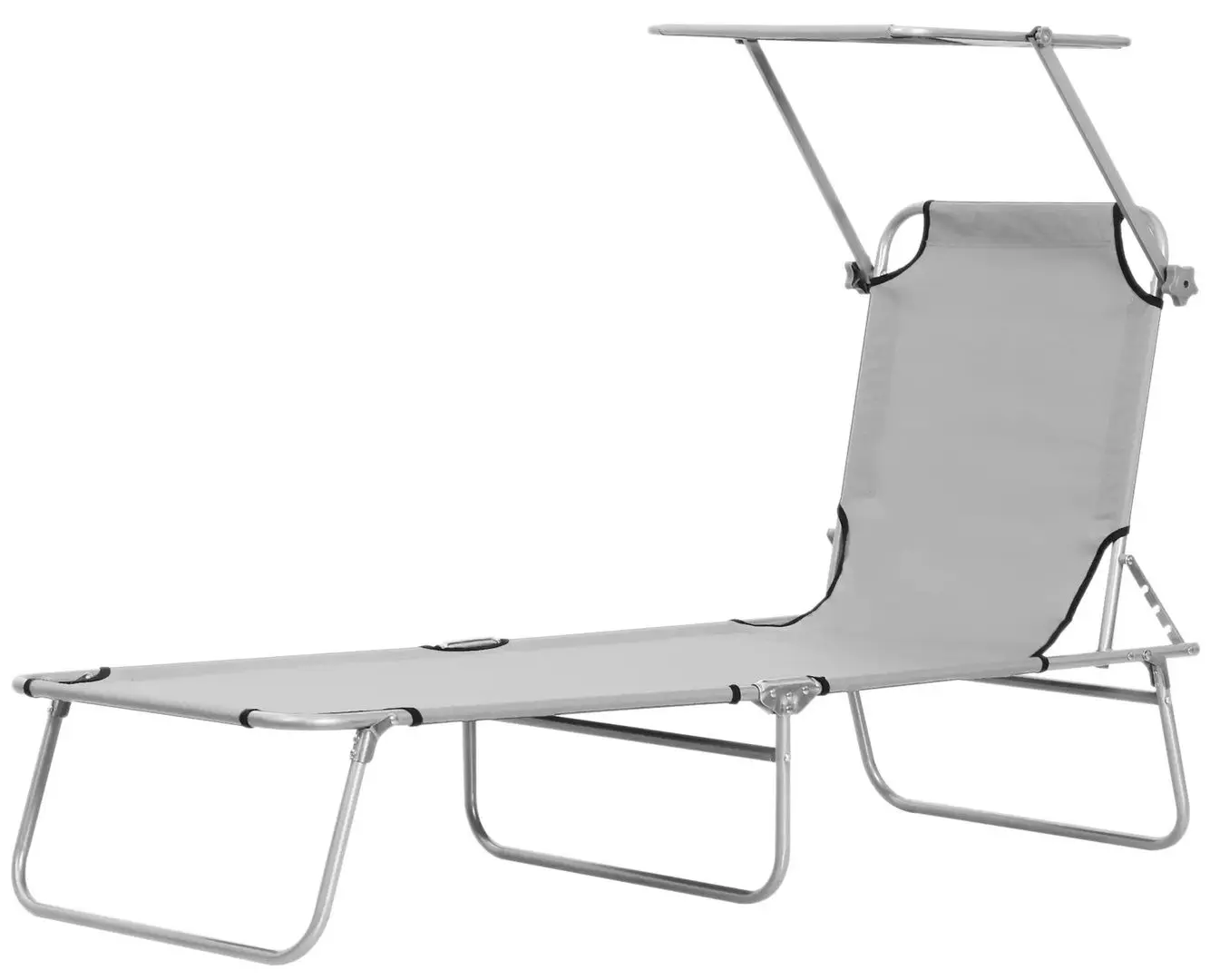 Шезлонг Outsunny 84B-001LG (Light Grey)