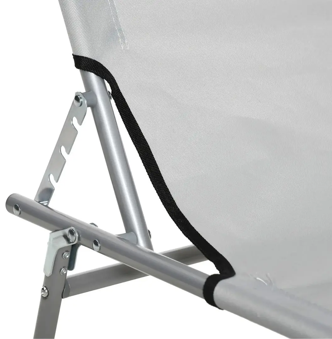 Шезлонг Outsunny 84B-001LG (Light Grey)