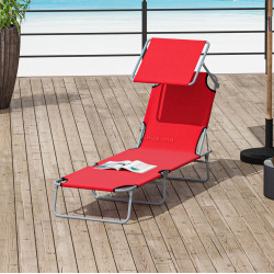 Шезлонг Outsunny 84B-001RD (Red)