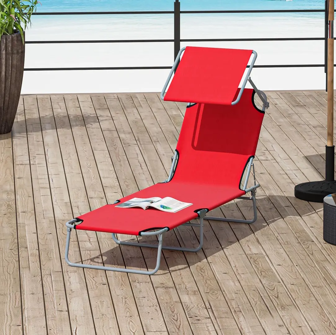Шезлонг Outsunny 84B-001RD (Red)