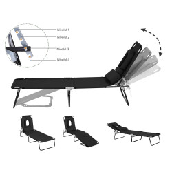 Sezlong Outsunny 84B-002BK (Black) Thumb