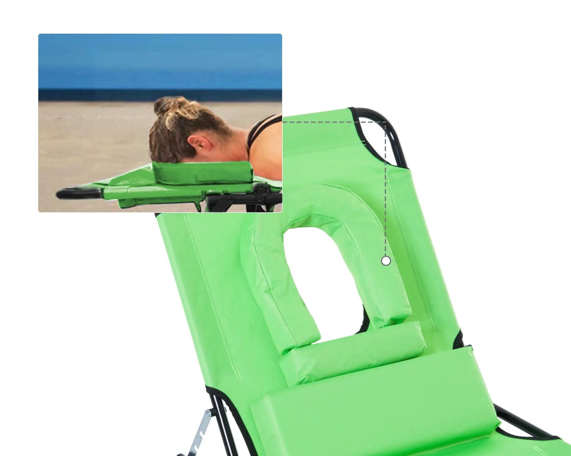 Sezlong Outsunny 84B-002GN (Green) - 11