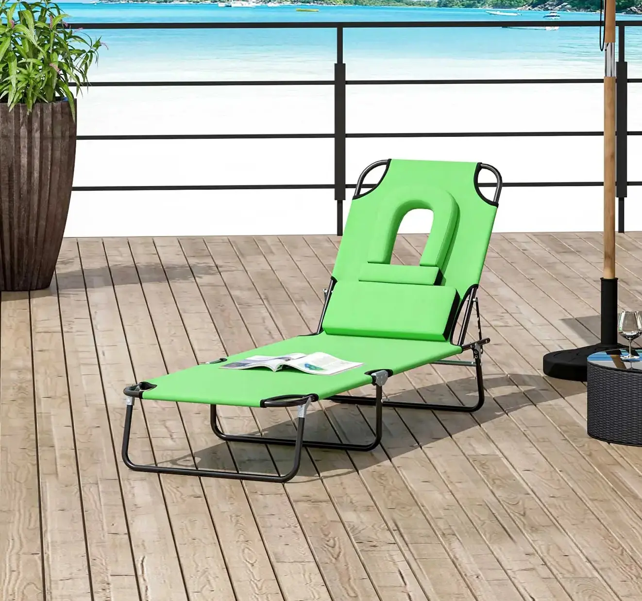 Sezlong Outsunny 84B-002GN (Green) - 12