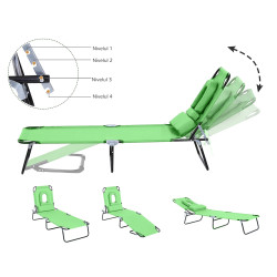 Sezlong Outsunny 84B-002GN (Green) Thumb
