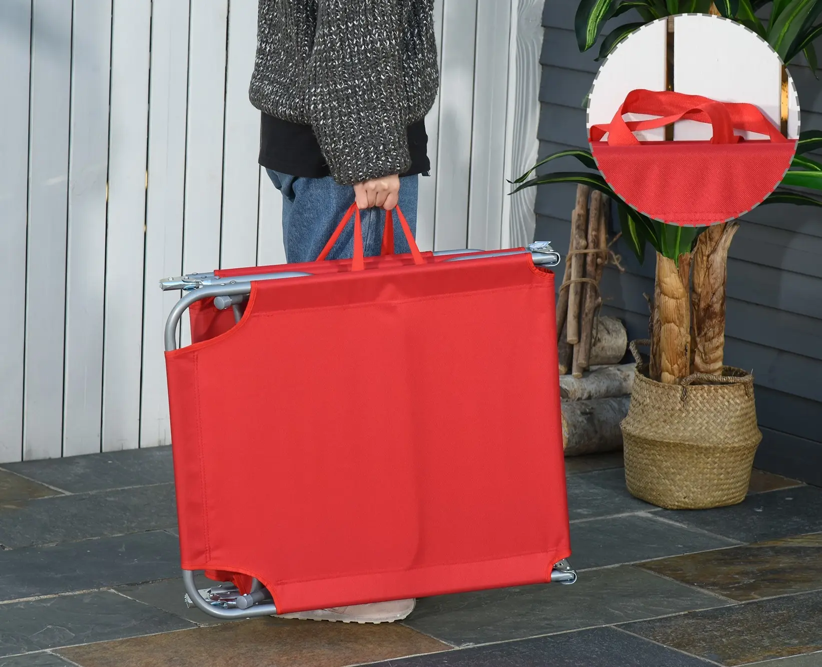 Шезлонг Outsunny 84B-129 (Red) - 8