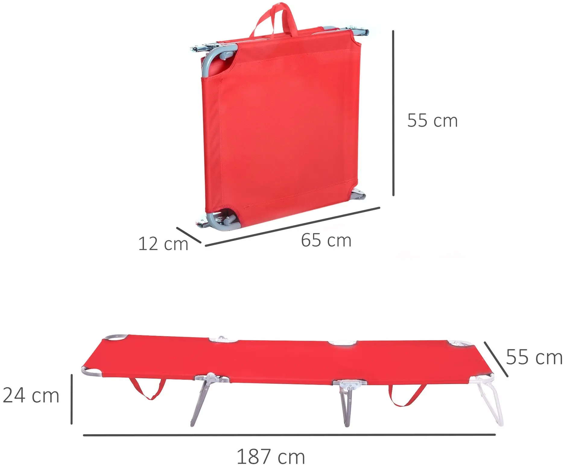 Шезлонг Outsunny 84B-129 (Red) - 9
