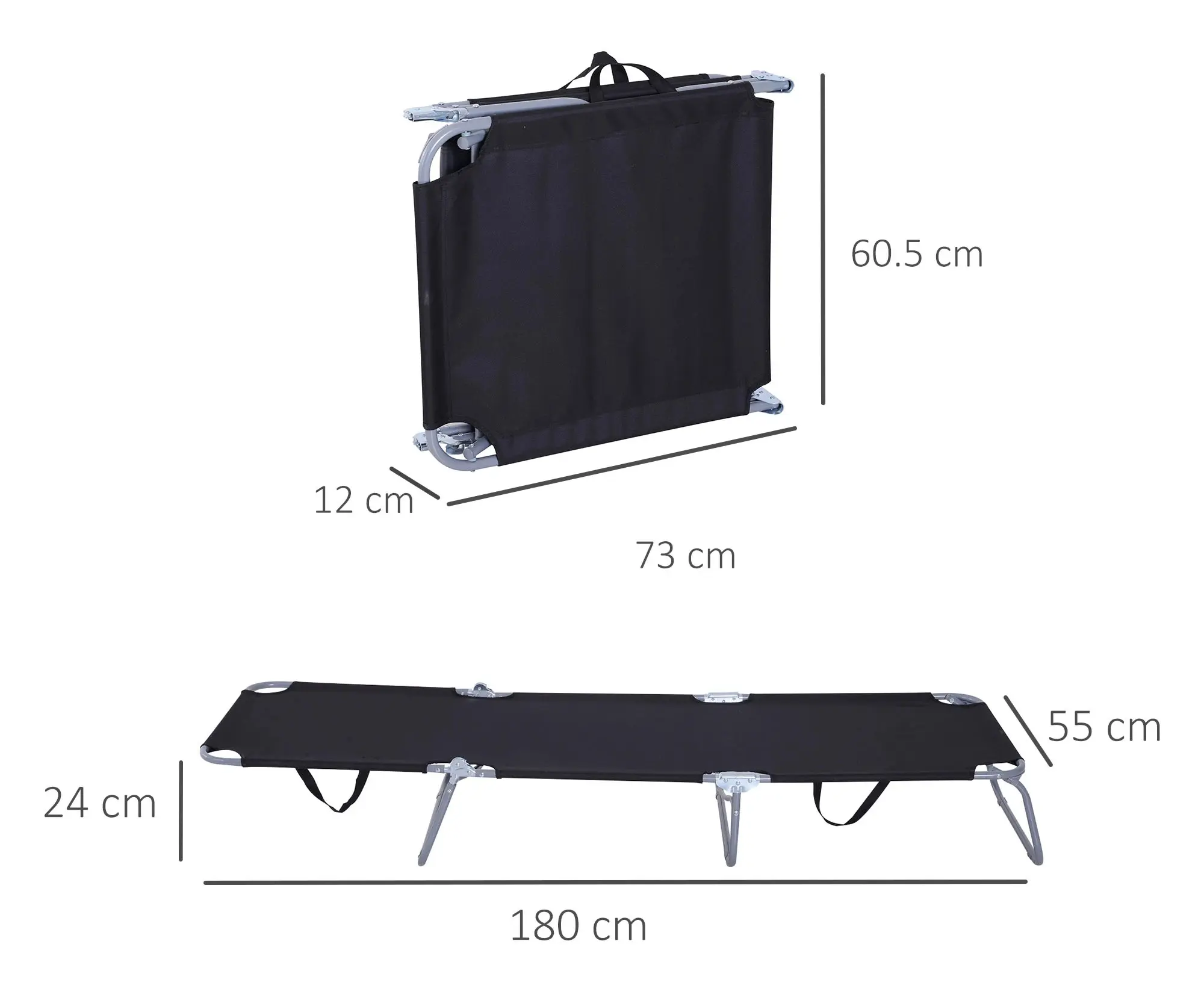 Шезлонг Outsunny 84B-129BK (Black) - 4