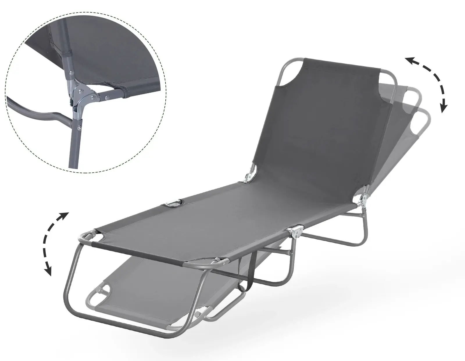 Sezlong Outsunny 84B-129GY (Grey) - 4