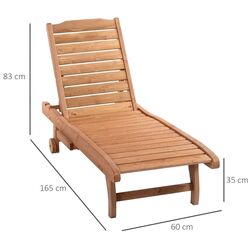 Шезлонг Outsunny 84B-164 (Natural) Thumb