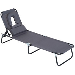 Шезлонг Outsunny 84B-177 (Grey) Thumb