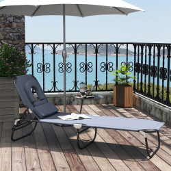 Шезлонг Outsunny 84B-177 (Grey) Thumb