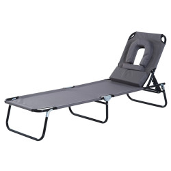 Шезлонг Outsunny 84B-177 (Grey) Thumb