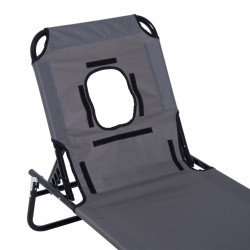 Шезлонг Outsunny 84B-177 (Grey) Thumb