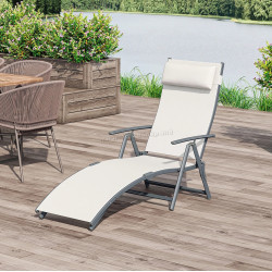 Sezlong Outsunny 84B-184CW (Cream White)