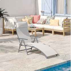 Sezlong Outsunny 84B-184CW (Cream White) Thumb