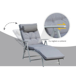 Шезлонг Outsunny 84B-184V01GY (Grey) Thumb