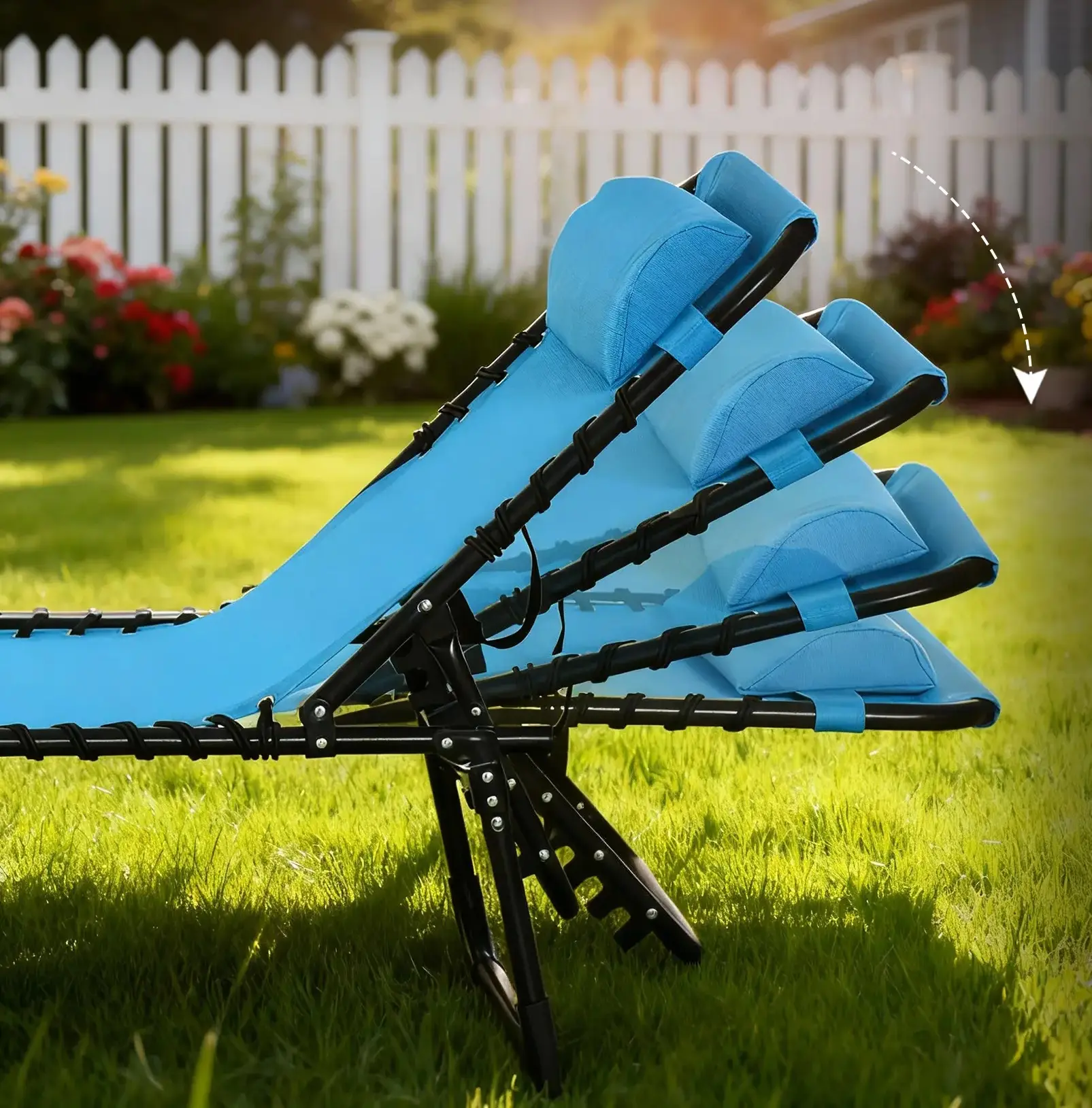 Sezlong Outsunny 84B-206BU (Blue) - 5