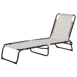 Шезлонг Outsunny 84B-206CW (Cream White/Black) Thumb