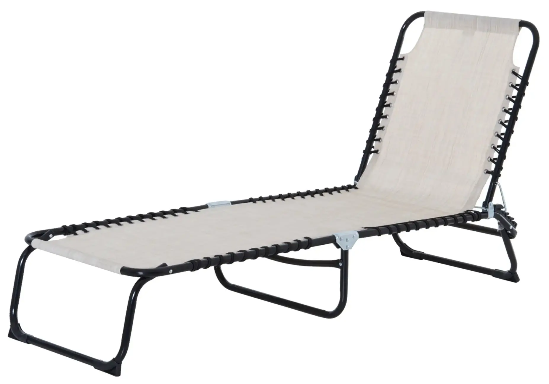 Шезлонг Outsunny 84B-206CW (Cream White/Black) - 3