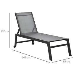 Sezlong Outsunny 84B-340GY (Grey) Thumb