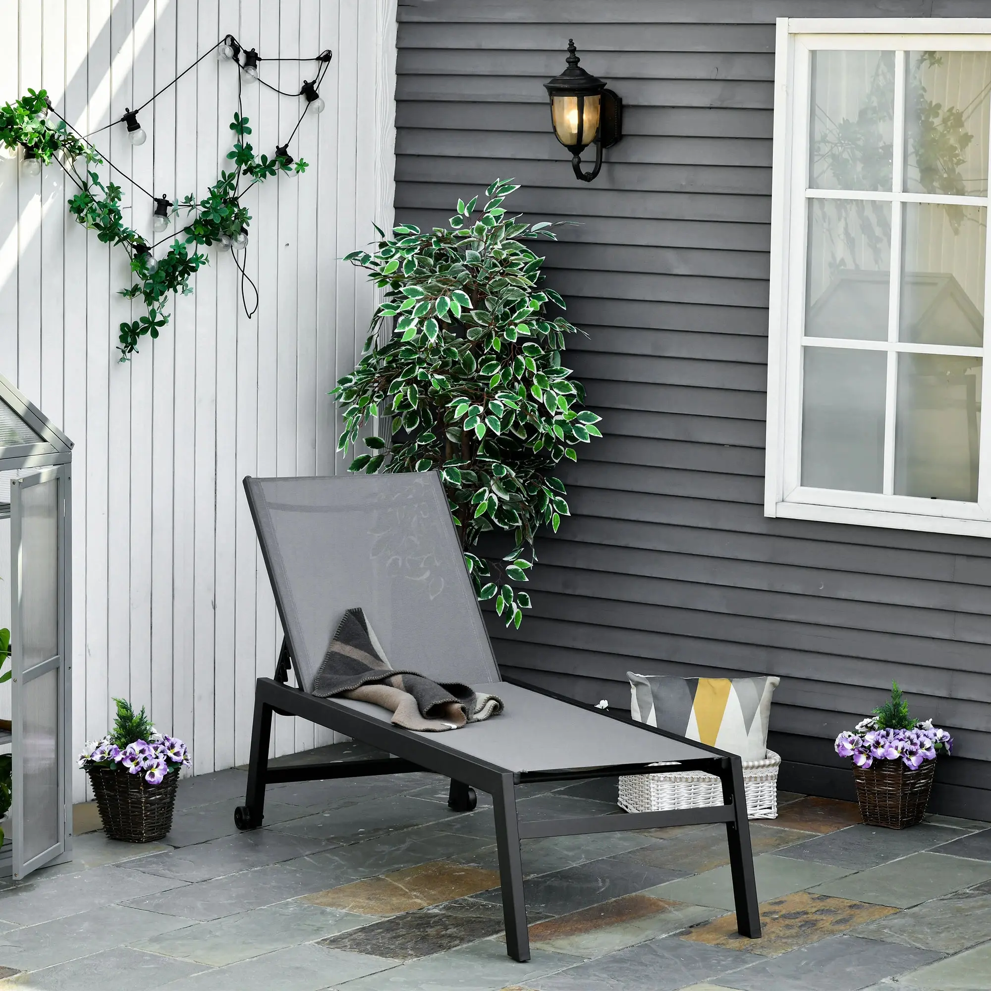 Sezlong Outsunny 84B-340GY (Grey) - 7
