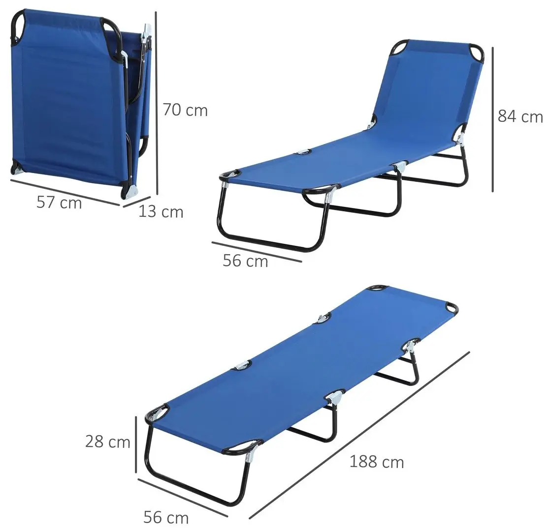 Шезлонг Outsunny 84B-442BU (Blue)