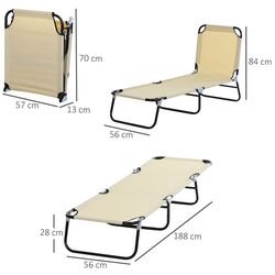 Sezlong Outsunny 84B-442CW (Beige) Thumb