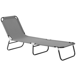 Шезлонг Outsunny 84B-442GY (Grey) Thumb