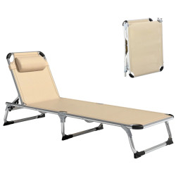 Sezlong Outsunny 84B-592BG (Beige) Thumb