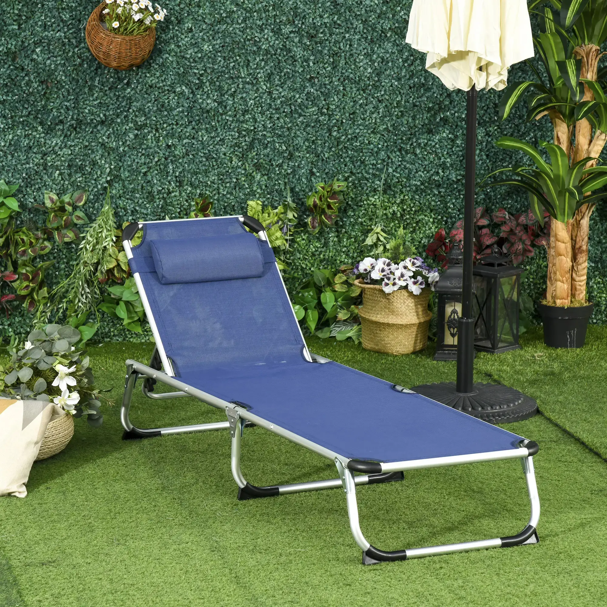 Sezlong Outsunny 84B-592NU (Blue) - 10