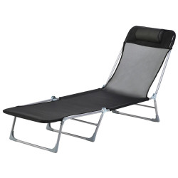 Sezlong Outsunny 84B-622BK (Black) Thumb