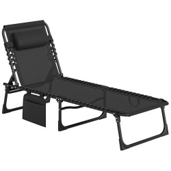 Шезлонг Outsunny 84B-812BK (Black) Thumb