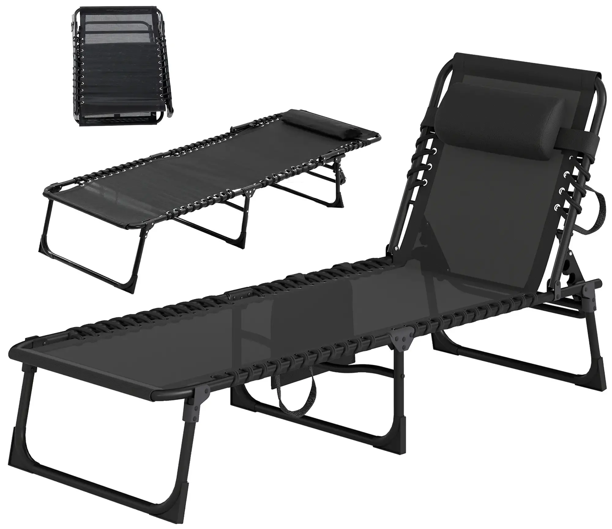 Шезлонг Outsunny 84B-812BK (Black) - 3