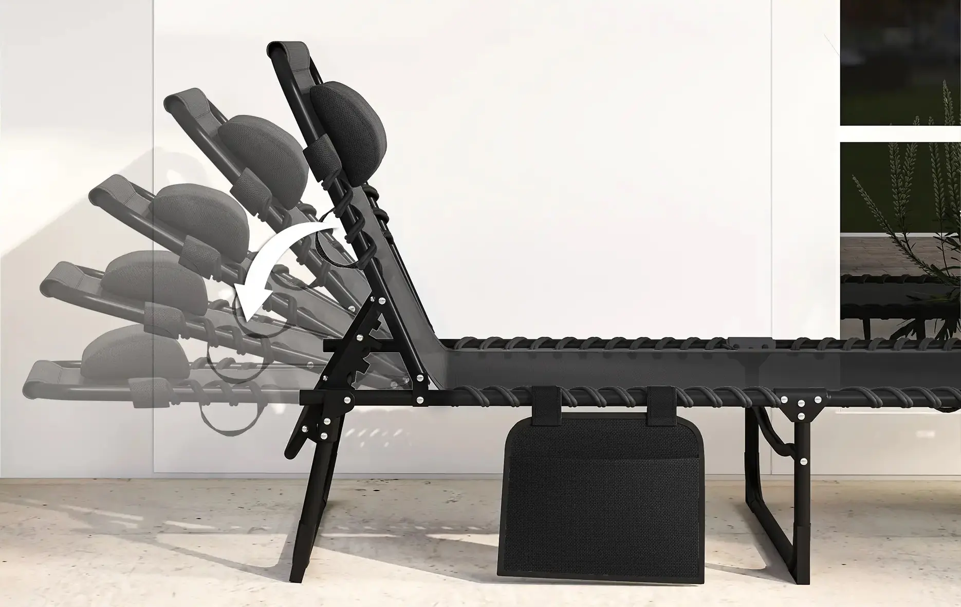 Шезлонг Outsunny 84B-812BK (Black) - 5