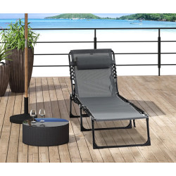 Шезлонг Outsunny 84B-812GY (Grey) Thumb