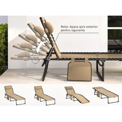 Sezlong Outsunny 84B-812V70BG (Beige) Thumb