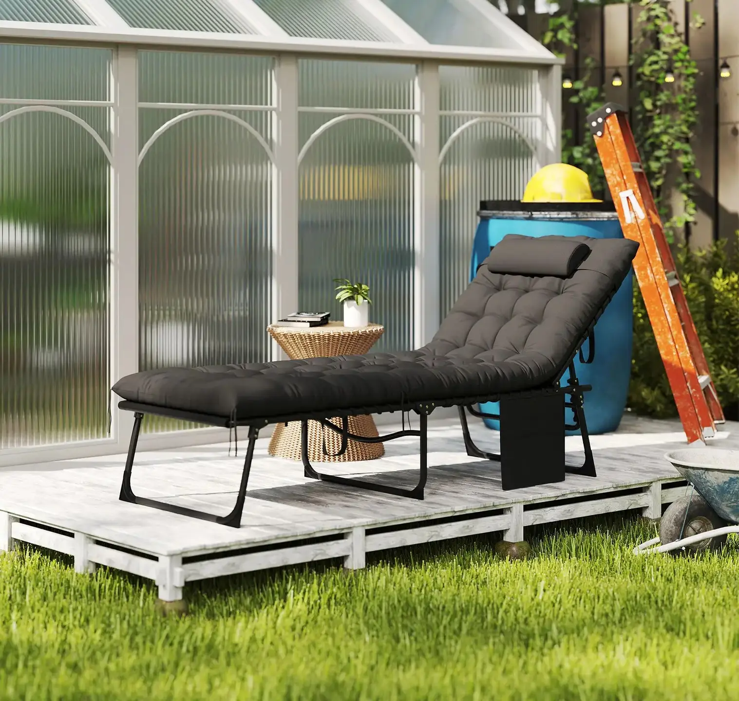 Sezlong Outsunny 84G-125V00BK (Black) - 7