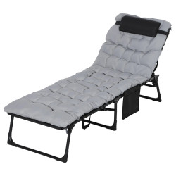 Шезлонг Outsunny 84G-125V00LG (Light Grey) Thumb