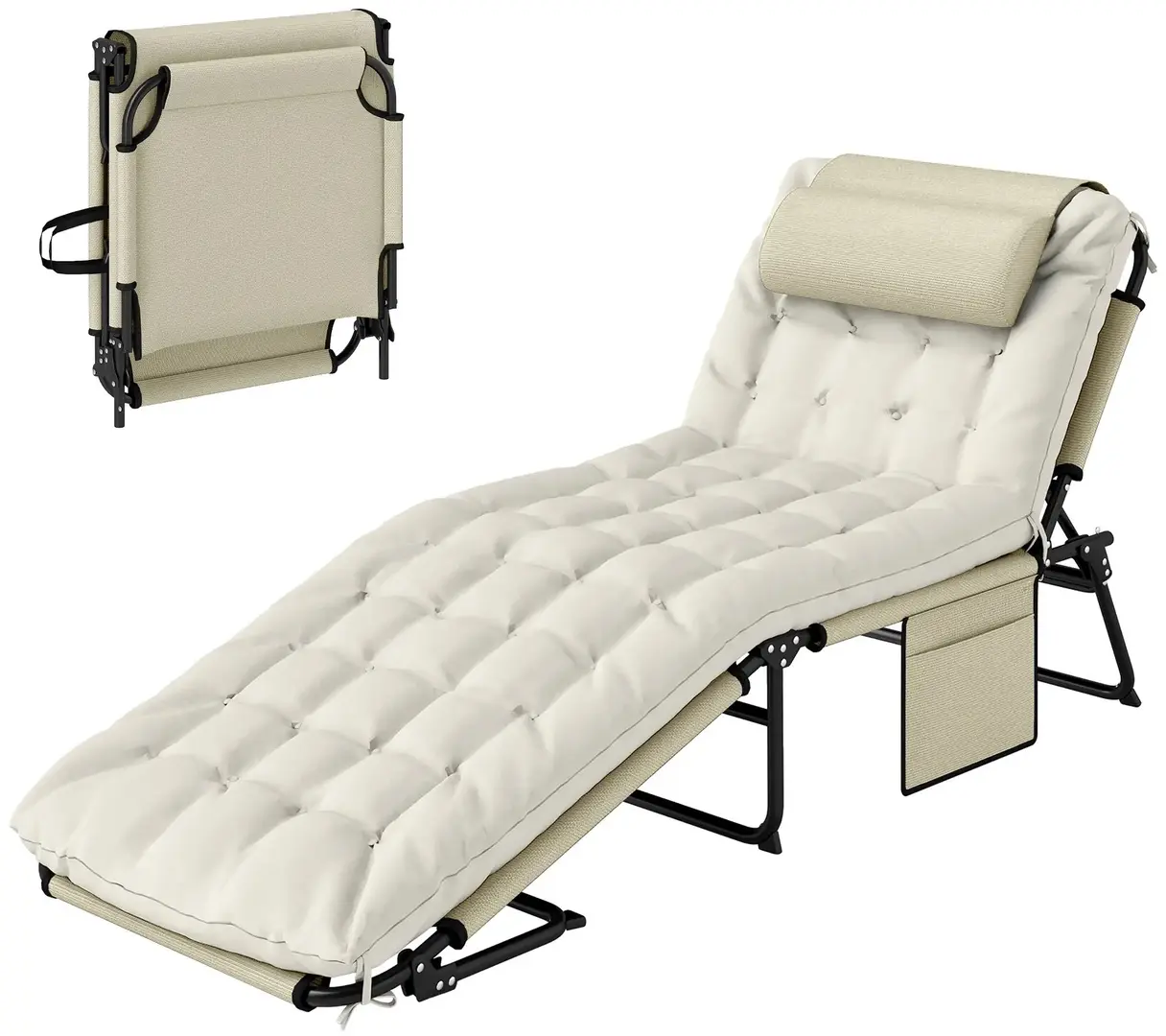 Sezlong Outsunny 84G-351V00BG (Beige/Black) - 3