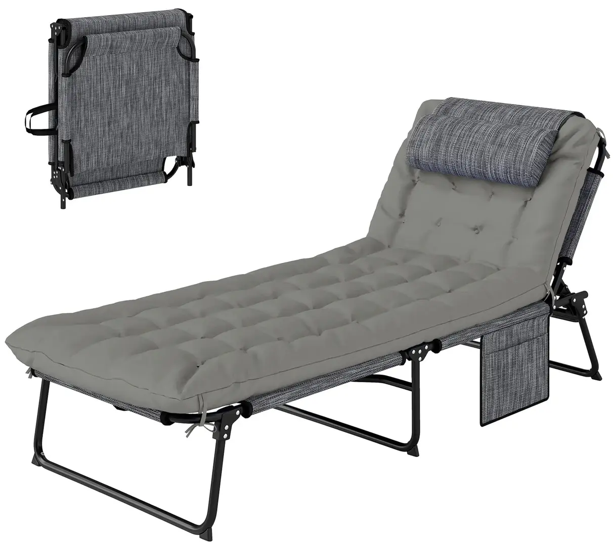 Sezlong Outsunny 84G-351V00GY (Grey/Black) - 2