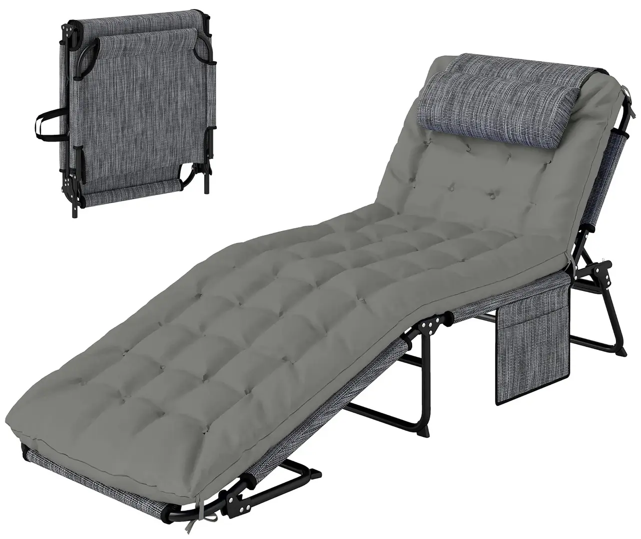 Sezlong Outsunny 84G-351V00GY (Grey/Black) - 3