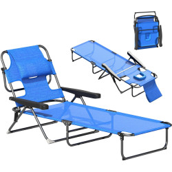 Sezlong Outsunny 84G-391V00DB (Black/Dark Blue) Thumb