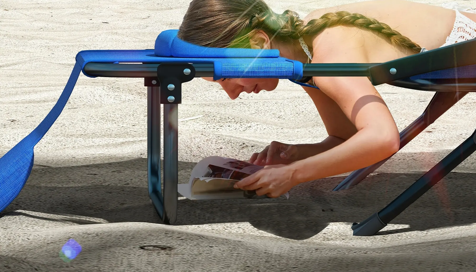 Sezlong Outsunny 84G-391V00DB (Black/Dark Blue) - 5